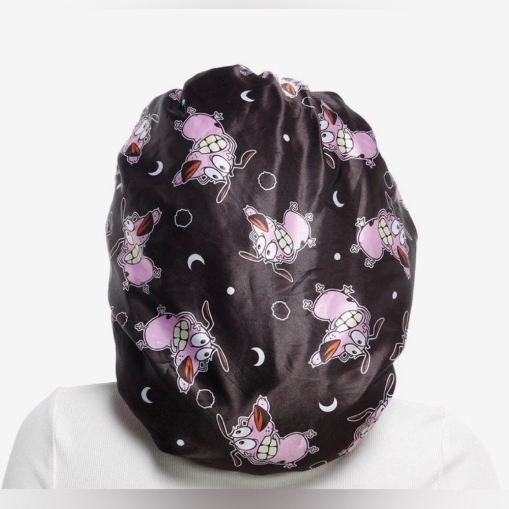 Courage the Cowardly Dog Cartoon Reversible Sleep Cap Bonnet- New